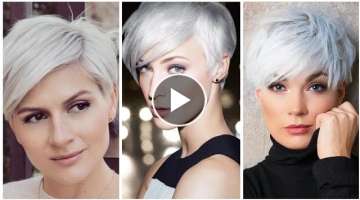 Amazing Silver Pixie Haircut Ideas | Short Pixie Bob Cut Hairstyles | Trendy ????