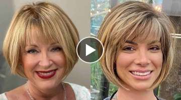 Top 30+ Short Bob HairCuts With Bangs ideas For Women Trending In 2023-2024