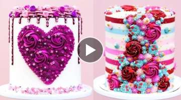 Simple Colorful Cake Decorating Ideas Impress All the Rainbow Cake Lovers | So Tasty Cake