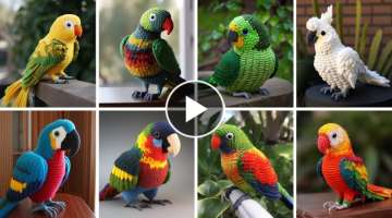 MULTICOLOR MACAW ???? PARROT BIRD AND MORE VARIETY CROCHET KNITTING WOOL AI DESIGNS IDEAS - KLMN...