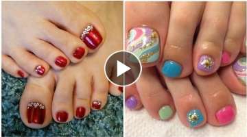 Sexy most beautiful and gorgeous women foot wear collection of toe nail art designs 2021