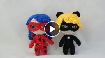 Ladybug y Cat Noir amigurumi tutorial