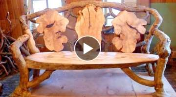 Unusual furniture made of driftwoods, branches and stumps! 80 ideas for recycling old wood!