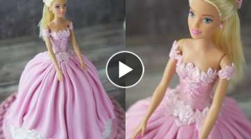 How To Make a Doll Cake/Barbie Doll Cake Idea/Princess Cake Tutorial/바비 케이크 공주 케�...