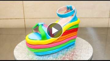 High Heel Wedge Shoe Cake - How To Make *Torta Zapato