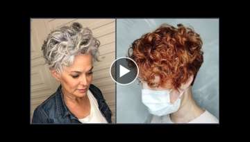 Short Curly Haircut Style For Women's 2021 | Short Pixie Haircut