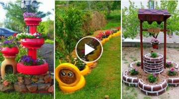 Jardim decorado com pneus!| mais de 50 ideias inspiradoras!