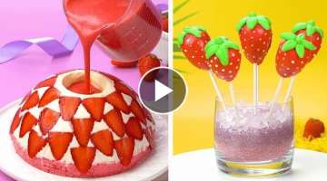 Easy Strawberry Cake Decorating Tutorials For Occasion | Amazing Chocolate Cake Art Compilation