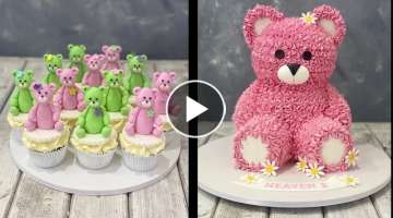 Teddy Bear CupCakes | Pink Teddy Bear Cake