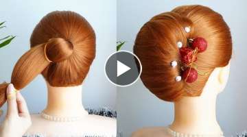 Big French Bun Hairstyle With New Trick | French Hairstyles For New Year 2021 | Hairstyle Girls