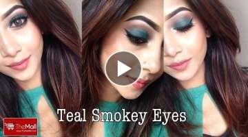 EID Makeup ll Teal Green Smokey Eyes l W7 makeup review