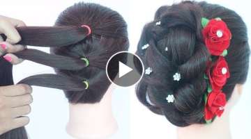 easy messy updo with trick || hairstyles for girls || new hairstyle || bridal hairstyle || hairst...