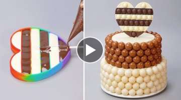 Brilliant WHITE and DARK Chocolate Cake Decorating Ideas For Holiday ???????? Delicious Chocolate...