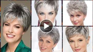 Mother of the bride in pixie short bob haircut and hairstyle ideas #perfect hair styles #streamin...