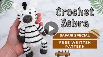 Amigurumi Zebra | Crochet Free Pattern - Safari Animals crochet