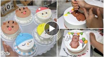 Làm bánh kem chủ đề giáng sinh noel | amazing cake decorating ideas for christmas