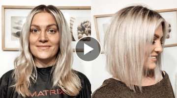 HOW TO CUT YOUR OWN HAIR INTO A BLUNT, ANGLED BOB