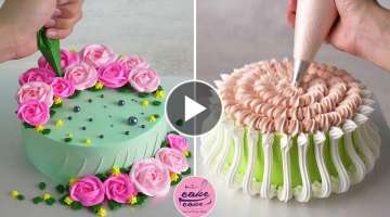 Beautiful Rose Cake Template For Love | New Cake Decorating Videos | Part 455