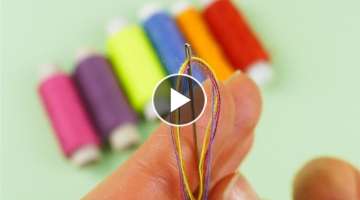 5 Quick & Easy WAYS TO THREAD A NEEDLE - Amazing Sewing Tips & Tricks | Sewing Hacks for beginner...