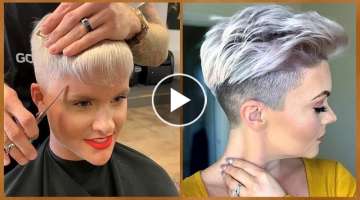 Nicely Shaped Undercut and Tomboy Haircut ???? Hairstyles Tutorial For Short Hair | Hair Trendy