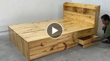 Amzing Woodworking Project The Optimal Solution For Tight Spaces - Build A Bed With Hidden Storag...
