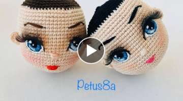 Como bordar y pintar ojos en tus muñecas amigurumis by Petus