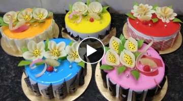 Top Amazing 5 pineapple cakes decorating |Chocolate Garnish Cake counter model fancy design