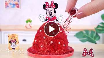 ???? Can’t Stop Watching Miniature Pull Me Up Minnie Cake | Best Tsunami Cake By Mini Cakes