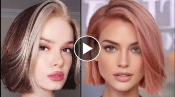 Stunning Short Pixie & Bob Haircuts & Hair dye colors for Oval Faces