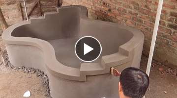 Great Idea - Build A Fish Tank From Cement | Garden Decoration