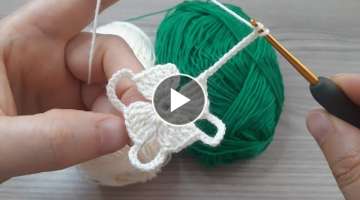 Super Very Easy Crochet Flower Making Hack ( Knitting Love) * Çok kolay çiçek örgü modeli