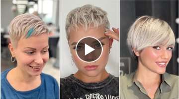 Women Short Bangs Pixie Haircut Ideas 20-2021 | Choppy BOB-PIXIE Haircut Style For Women
