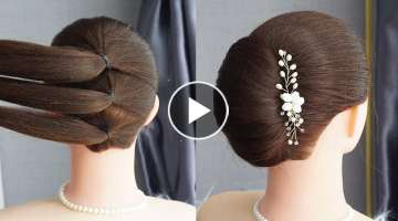 Simple French Bun Hairstyle Step By Step