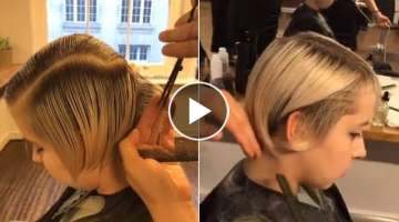 Short layered haircuts tutorial Step by Step - Short hairstyles women 2021