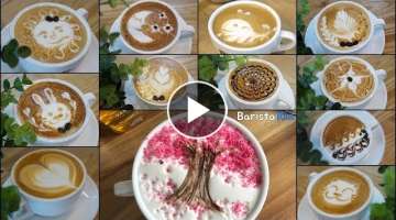12 different latte art designs