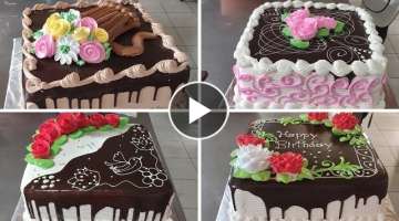 4 Ideas para decorar pasteles cuadrados con flores