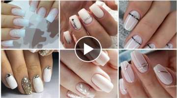 Sexy most beautiful woman hand fashion trendy and stylish white & silver nail art designs 2020
