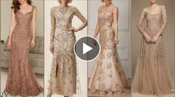 Super Gorgeous Embroidered Mesh Overlay Cami Flowy Evening Gowns For Mother Of The Brides